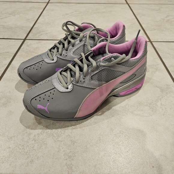 Size 7 PUMA Tazon 6 Women's Synthetic Leather Upper Gray Running Shoes Sneakers - Picture 4 of 8